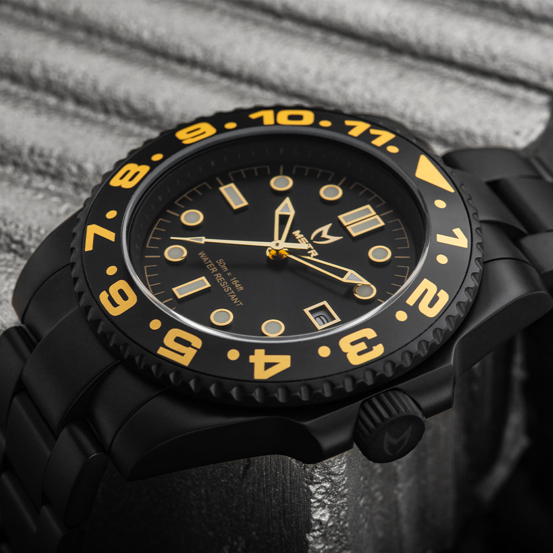 VO118SS - VOYAGER BLACK WATCH – Meister Watches