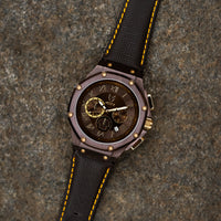 Thumbnail for AM1052CJ - AMBASSADOR BROWN WATCH WITH LEATHER STRAP