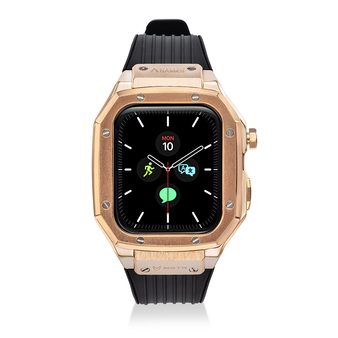 AG Trainer: Rose Gold Apple Watch Case & Band 44mm