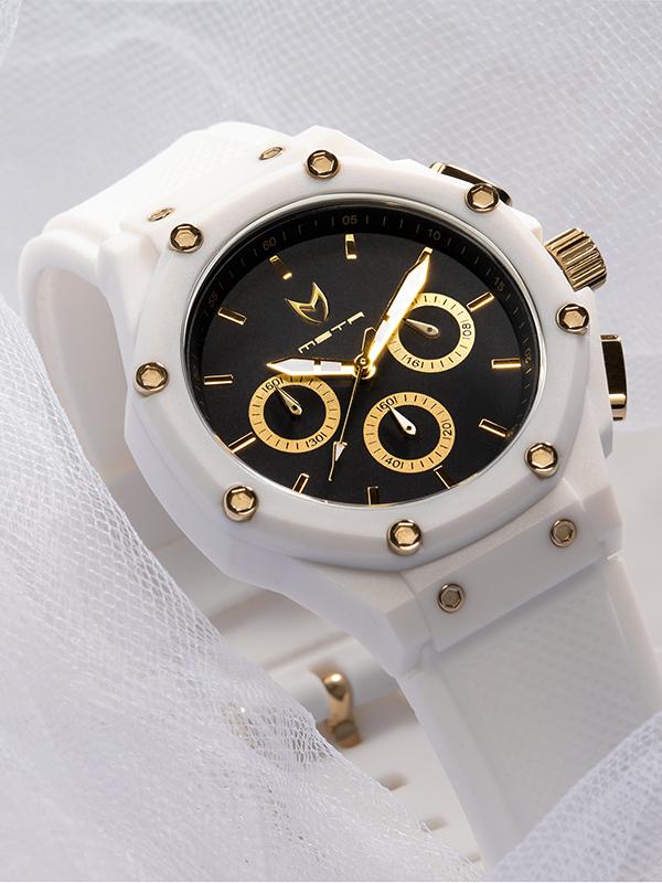 White rubber band online watch