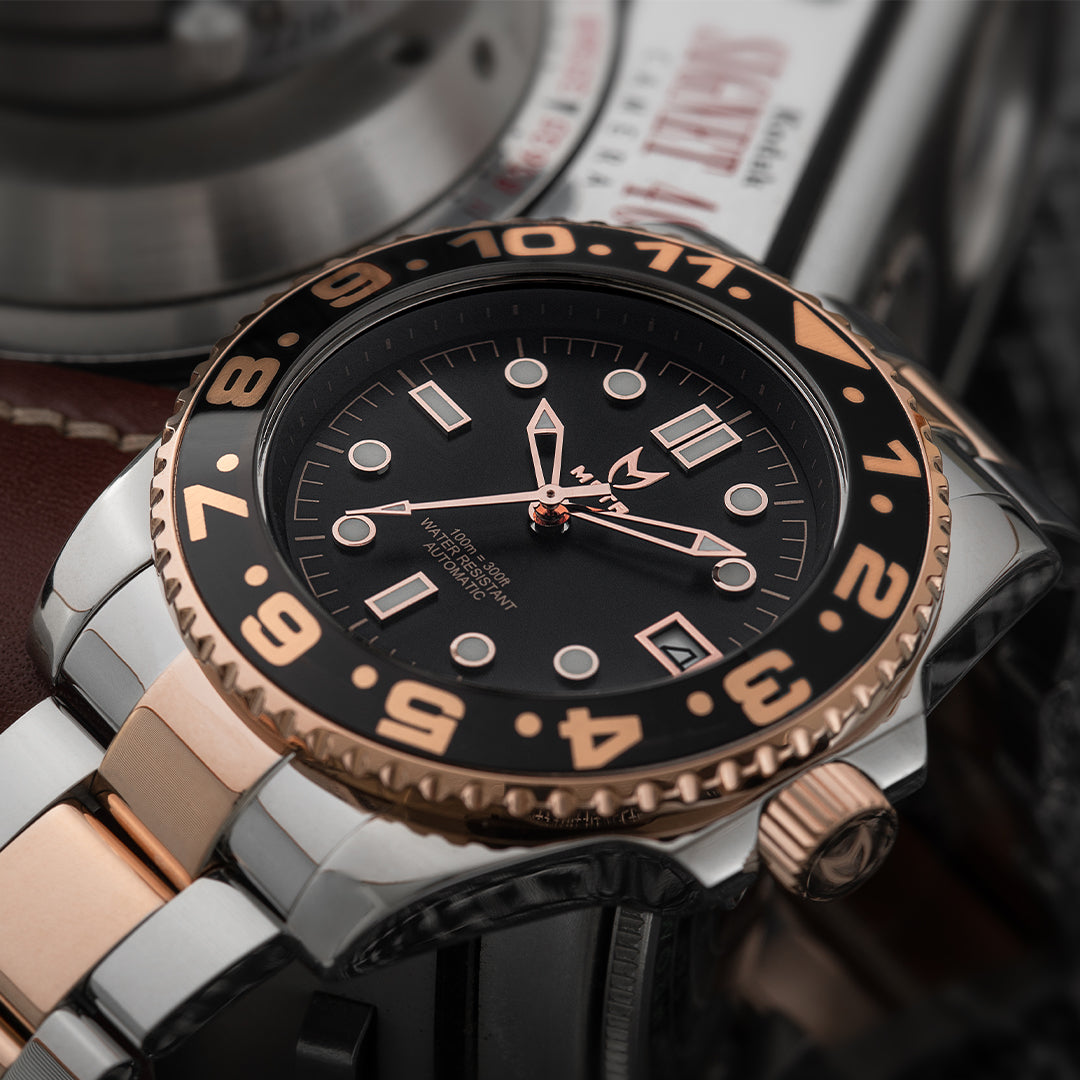 VO117SSV2 - VOYAGER SILVER / ROSE GOLD WATCH – Meister Watches